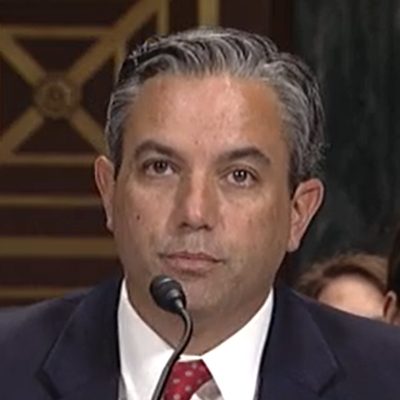 screenshot of video by US Senate Judiciary Committee · Public domain · via Wikimedia Commons Portrait of William Lynn Campbell Jr.